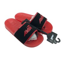 Avia Boys Avi-Light Up Sandals Slides Logo Black Red 6 - £11.42 GBP