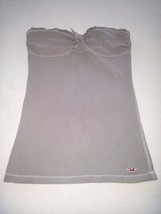 HOLLISTER LADIES GRAY KNIT TOP-COTTON/ELASTANE-GENTLY WORN-COOL/COMFY-S-... - $7.70