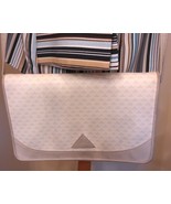 Vintage LIZ CLAIBORNE Beige Flapover Signature Clutch Crossbody Bag - $35.00