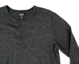Nordstrom Men&#39;s Shop Henley Pullover Long Sleeve Shirt XXL Gray - $8.91
