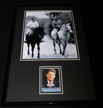 Ronald Reagan 11x17 Framed ORIGINAL Decision 2016 Card &amp; Photo Set w/George Bush - £51.79 GBP