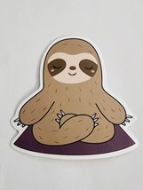 Meditating Sloth Super Cute Cartoon Multicolor Sticker Decal Cool Embellishment - £1.77 GBP