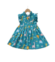 NWT Girls Size 3T 4T 6 Safari Animal Teal Dress NEW - £11.84 GBP