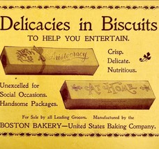 US Baking Co Biscuits Crackers 1897 Advertisement Victorian Boston Bakery DWFF19 - £13.86 GBP