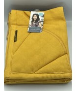 Set of 2 RACHAEL RAY MOPPINE KITCHEN TOWELS 2 POT HOLDER OVEN MITTS YELLOW - $14.01