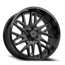 LHD29 20X10 6X139.7 -18 106.1 Gloss Black Lip Satin Black Face - $387.75