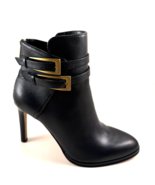 Vince Camuto Sahra Black Leather High Heel Stiletto Ankle Bootie - $169.99