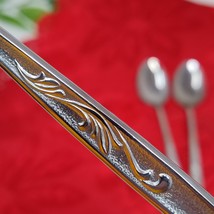 3X Carlton Stainless Long Handled Tea Malt Spoons Woodcrest CAS1 Scrolls  - $12.98