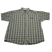 Wrangler Dress Shirt Mens 2XL Green Plaid Western Outdoor Button Up - £14.81 GBP