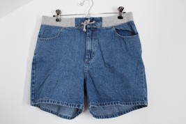 Vtg Lee Riders 10 Denim Jean Tie Knit-Waist Shorts VF Corporation - £21.26 GBP