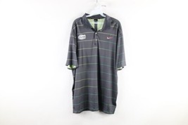 Nike Tiger Woods Mens XL University of Florida Striped Vented Polo Shirt Gray - £30.97 GBP