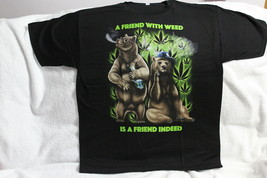 Marijuana Leaf Leaves Weed Bear Bears Bong Joint Smoking T-SHIRT Shirt - £11.18 GBP