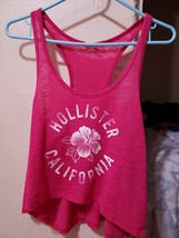 Hollister Women’s Pink Racerback tank top shirt Small - £19.65 GBP