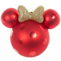 Hallmark Red Polka Dot &amp; Gold Bow Minnie Mouse Ornament - $15.83