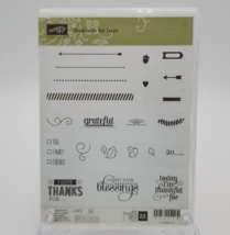 Stampin Up! Gratitude For Days Photopolymer Stamp Set 136818 - Set of 22 - £8.25 GBP