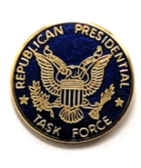 Republican Presidential Task Force Pin Gold Blue Enamel Political Memora... - $18.23 CAD
