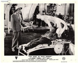 The Saint in Palm Springs George Sanders sits in lounger by pool 11x14 photo - £12.01 GBP