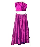 Sz L/XL - Handmade Purple Strapless Crop Top &amp; Long Skirt Set - €50,81 EUR