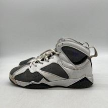 Jordan 7 Retro Flint DJ2777-100 Boys White Black Basketball Shoes Size 7Y - $89.09