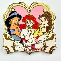 I&#39;m a Disney PINcess Princess Jasmine, Ariel &amp; Belle Official Trading Pin 2005 - £10.25 GBP