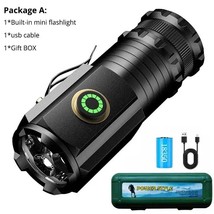 100000 Lumen Mini Flashlight SST40 Led for Flashlight Rechargeable 18350 Battery - £25.83 GBP+