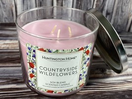 Huntington Home 14 oz 3-Wick Scented Soy Candle - Countryside Wildflowers - RARE - £13.73 GBP