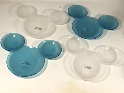 Vintage Disney Parks and Resorts Mickey Mouse Ears Plastic Snack Plate Set of 4 - $56.42
