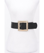 Hammered Metal Buckle Stretch Belt - $24.55