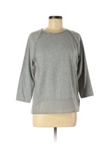 MICHAEL KORS Light Gray Long Sleeve Activewear Mesh Top - Size Medium - £38.55 GBP