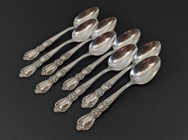 1847 Rogers Bros HERITAGE 8 Teaspoons 6-1/8&quot; Silverplate 1953 - £23.34 GBP