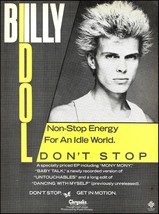 Billy Idol 1981 Don&#39;t Stop EP album advertisement 8 x 11 ad print Mony Mony - $4.01