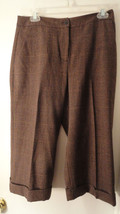 Chico&#39;s 0.5 Plaid CAPRI Pants 6 Ladies slacks S Cropped Dress Preppy - $22.00