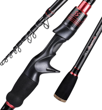 Telescopic Fishing Rod, Carbon Fiber Spinning &amp; Casting Rod, Lightweight Fishing - £39.22 GBP