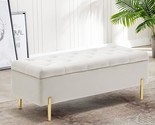 Velvet Tufted Upholstered Settee Bench With Storage For Bedroom Living, ... - £138.59 GBP
