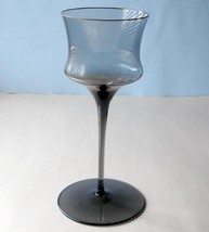 J.L. Coquet Catherine Crystal Grey White Wine Glass 7.75&quot; Gilded Rim 7oz... - $28.90