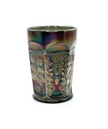 Vintage Carnival Glass Cobalt Blue Butterfly Leaves and Berries - $100.84 CAD