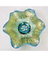 Westmoreland Carnival Glass Carolina Dogwood Ruffled Bowl Icy Light Blue... - €80,17 EUR
