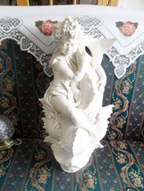 Vintage Porcelain water fountain cherub with a fish - $445.50