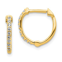 14k Diamond Hinged Hoop Earrings EM5353 - £420.74 GBP