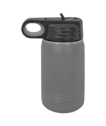 Gray 12oz Double Wall Insulated Stainless Steel Sport Bottle w/ Flip Top... - £13.98 GBP