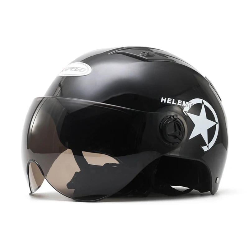Electric Motor Car Helmet Scooter Bike Open Face Half Baseball Cap Anti-UV Safet - £140.41 GBP
