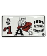 Arkansas Razorbacks 1994 National Champions License Plate NCAA Basketball - €17,89 EUR