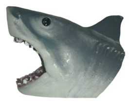 Jaws Shark Bruce Head Aquarium Decoration Great White Decor Fish Swim Thru Open - £19.96 GBP