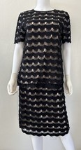 Kate Spade Skirt Blouse Set Black Lace 2 Piece Scallop Set Size 6 - £44.33 GBP
