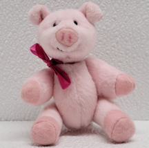 American Girl Bitty Baby Pig Jointed Pink Plush With Ribbon 5&quot; - Rare!  - £56.59 GBP