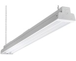 Commercial Electric 4 ft. White Industrial Linear LED Low Bay Warehouse ... - £54.52 GBP