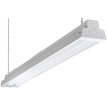 Commercial Electric 4 ft. White Industrial Linear LED Low Bay Warehouse Light - £55.38 GBP