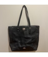 Coach Black Pebble Leather Tote Handbag Style F12184 - €76,74 EUR