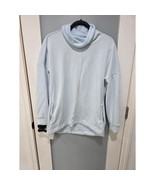 Workshop Republic Blue Cowl Neck Sweatshirt Size S | Cozy Fleece Lined P... - $541.55 MXN