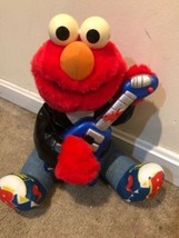 Vintage Rock N Roll Elmo w/ Guitar Plays Music And Shakes Works Great Ty... - £12.30 GBP